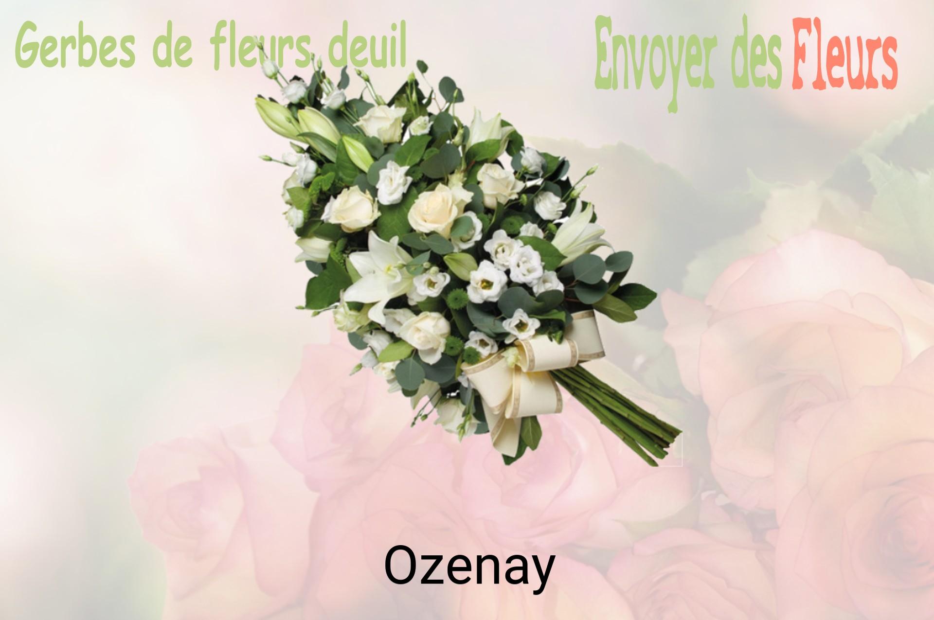 Gerbe de fleurs de deuil livrée à Ozenay
